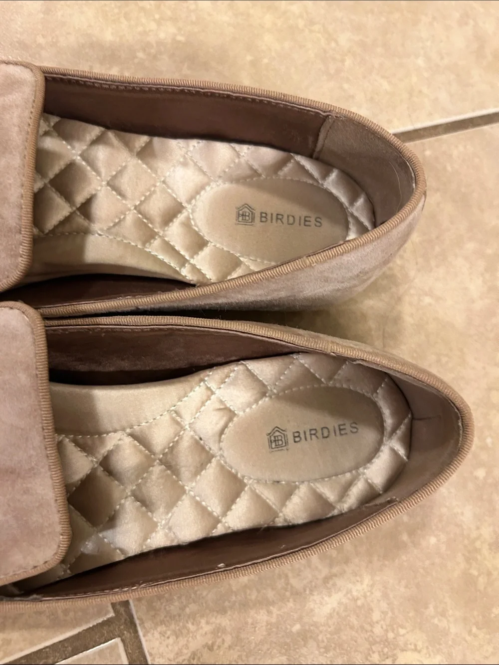 Birdies 8 Taupe Suede Loafers